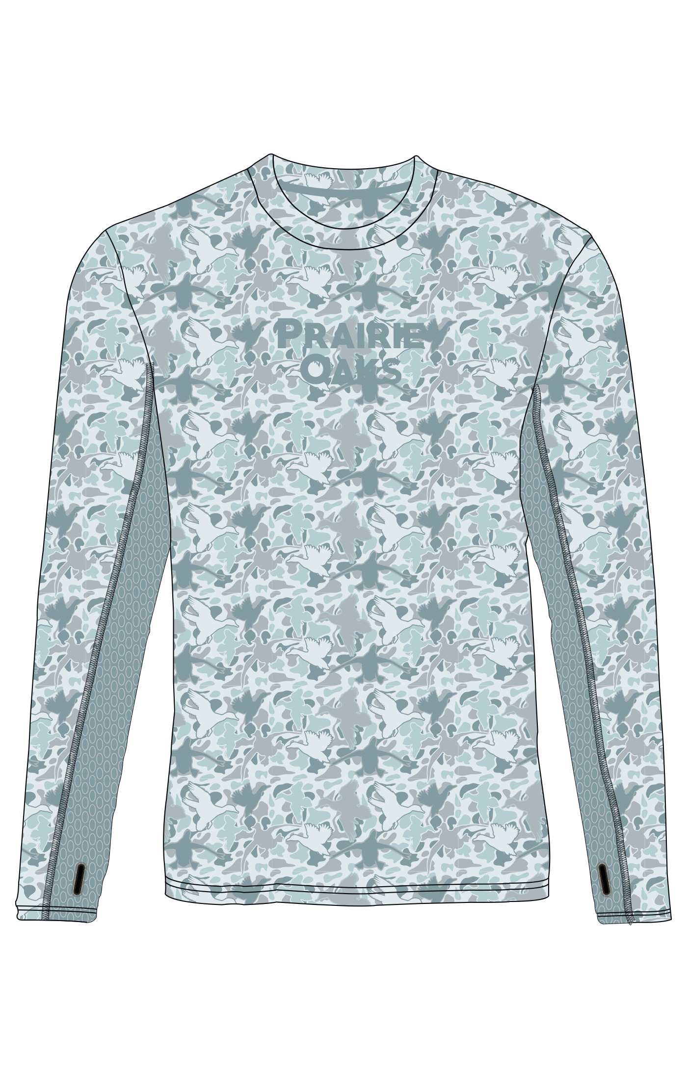The Bottoms Crewneck: Blue Duck Camo