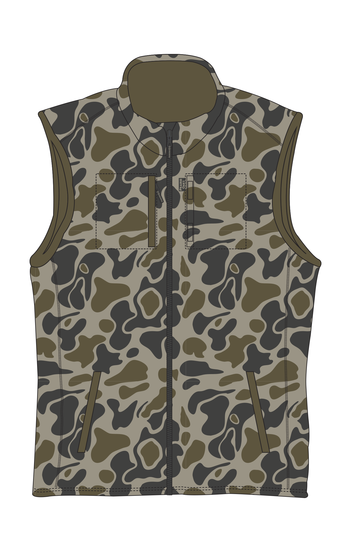 Bluff Vest: Traditions Camo Olive