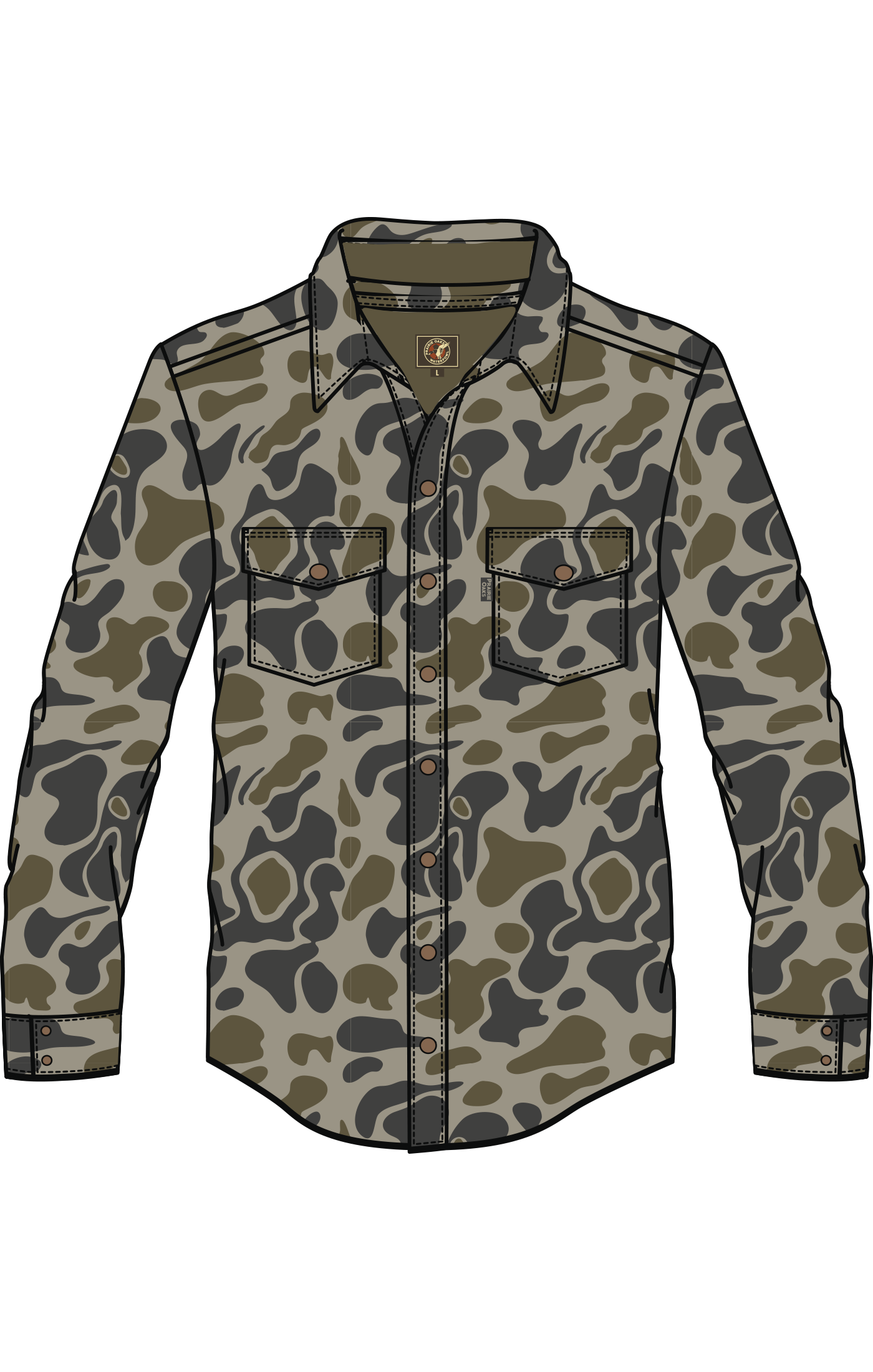 Plainsman Jac Shirt: Traditions Camo Olive