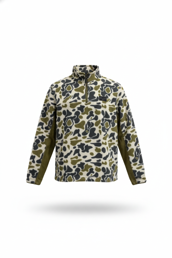 Field Fleece 1/4 Zip: Traditions Camo Olive