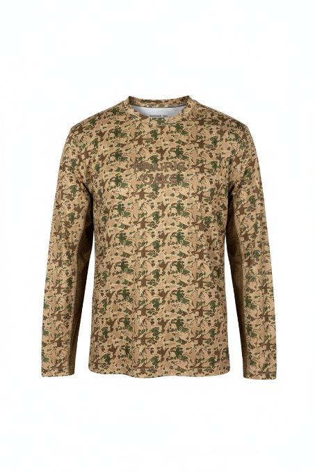 Bottoms Crewneck: Brown Duck Camo