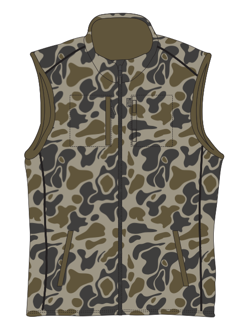 Bluff Vest: Traditions Camo Olive