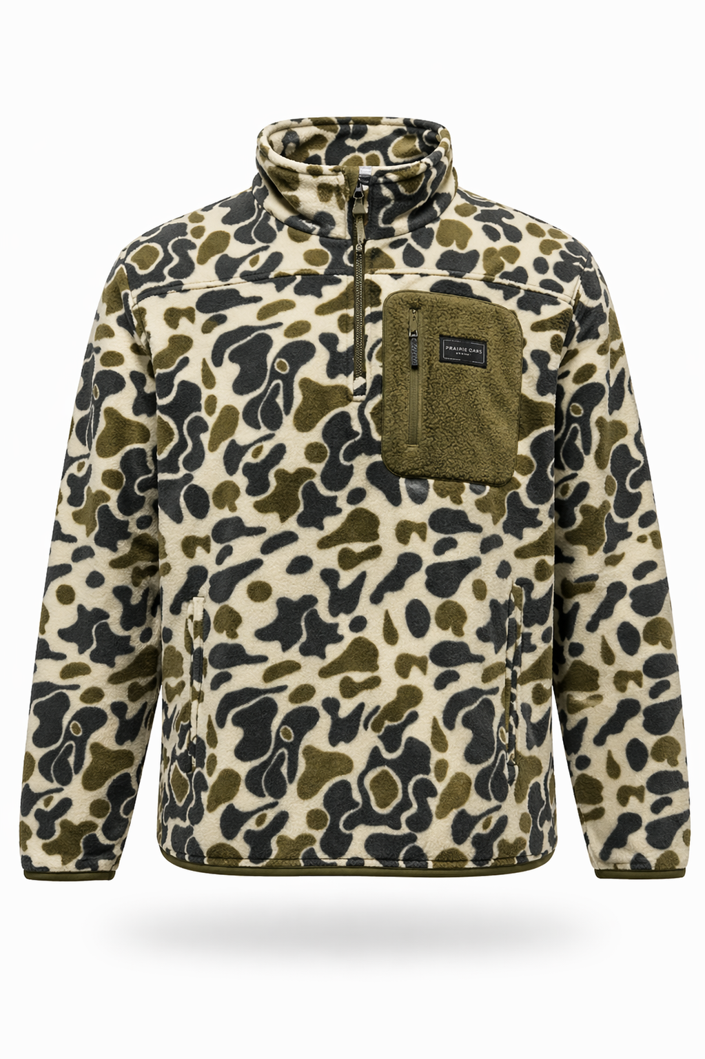 Bluffs Fleece 1/4 Zip: Traditions Camo Olive