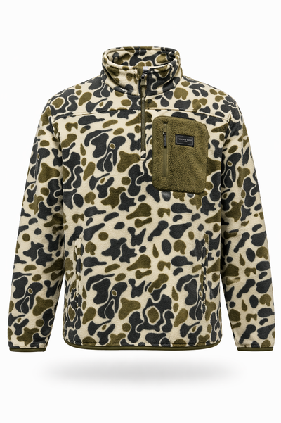 Bluffs Fleece 1/4 Zip: Traditions Camo Olive