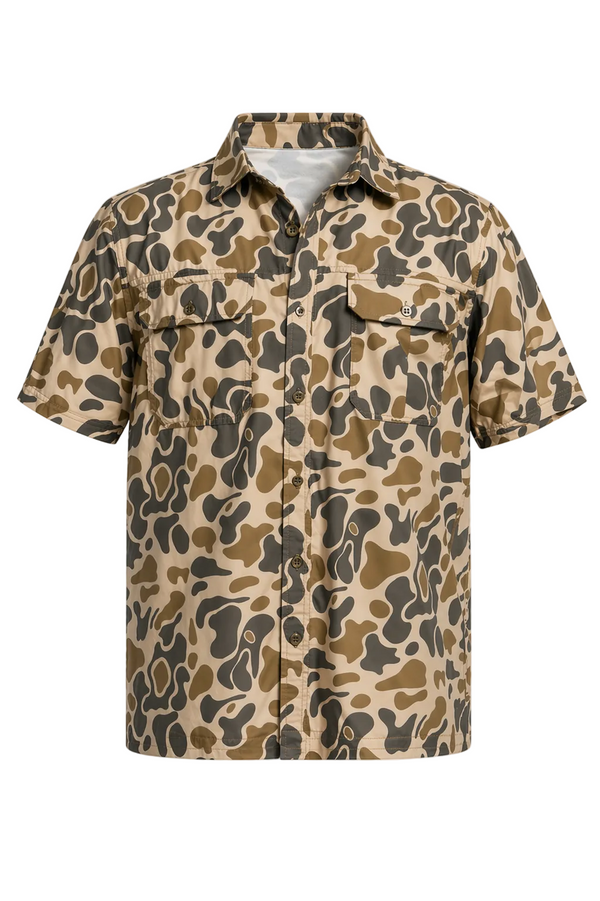 Camp Shirt: Traditions Camo Olive