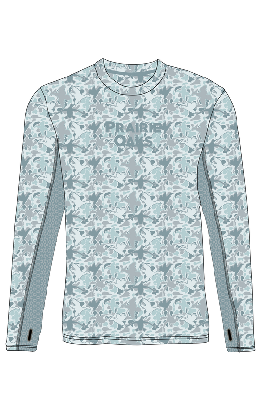 The Bottoms Crewneck: Blue Duck Camo