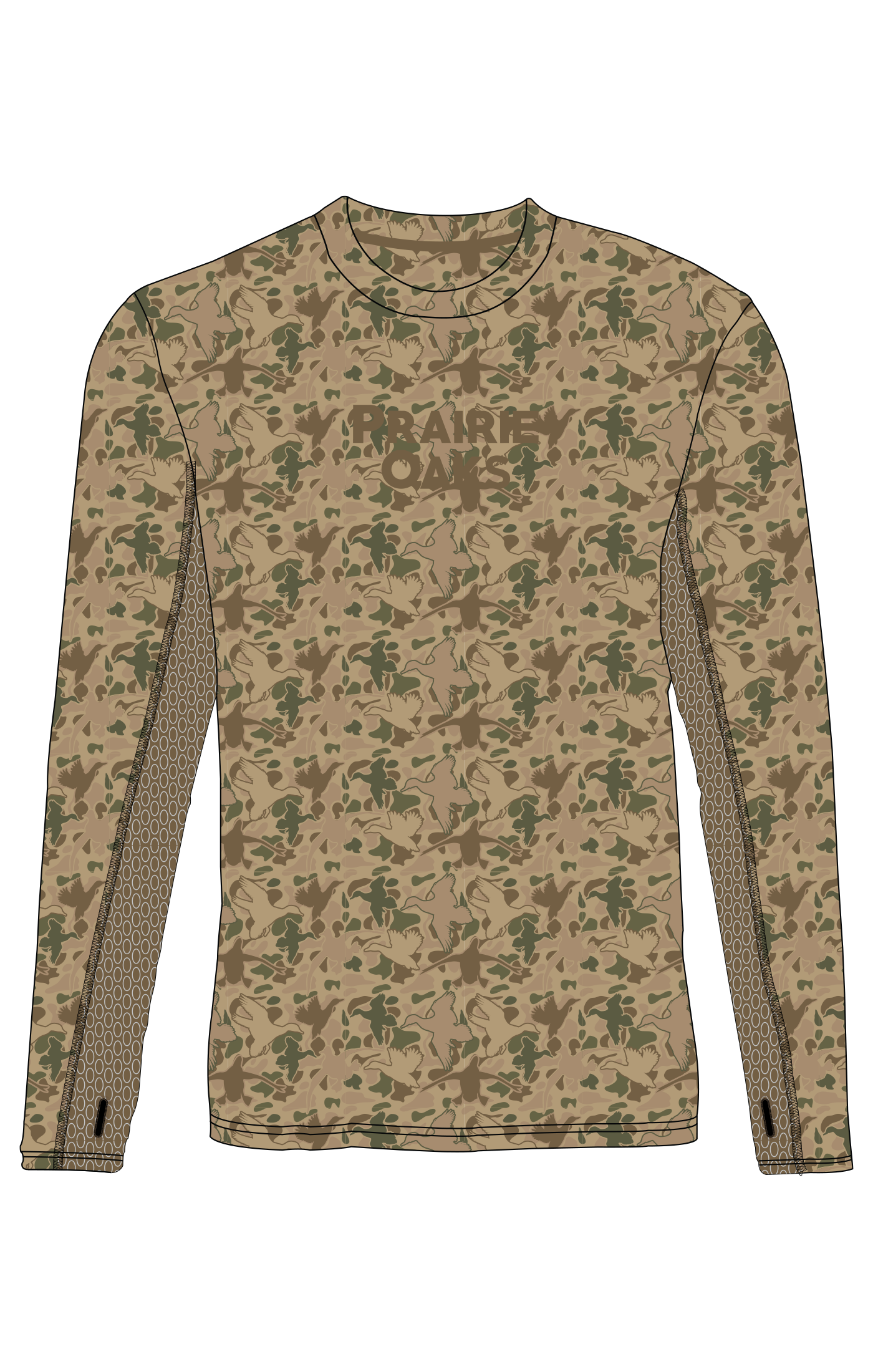 The Bottoms Crewneck: Brown Duck Camo