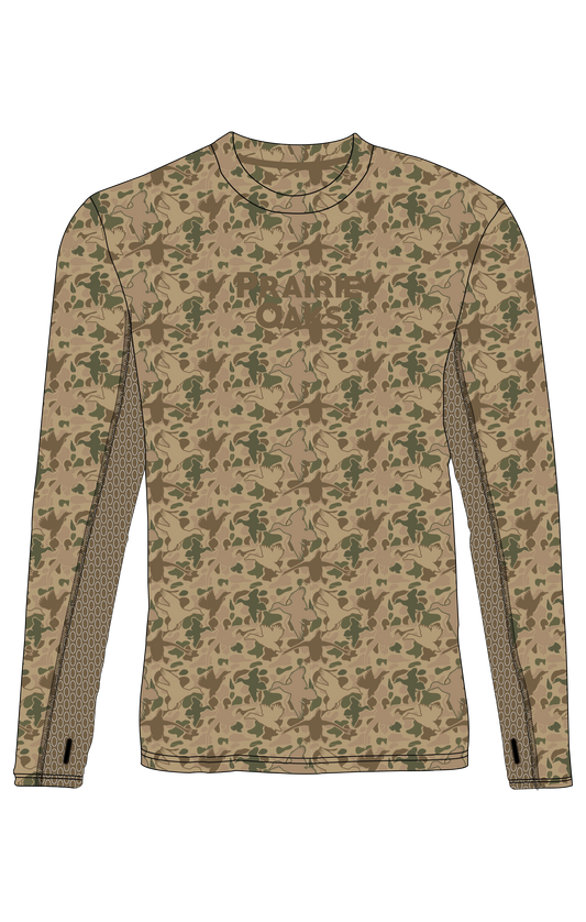 The Bottoms Crewneck: Brown Duck Camo