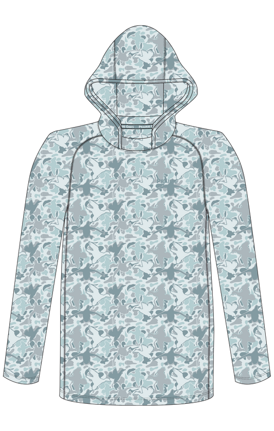 The Bottoms Hoody: Blue Duck Camo