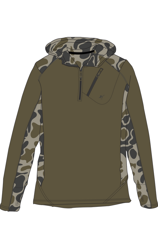 Outlaw Hoodie: Traditions Camo Olive