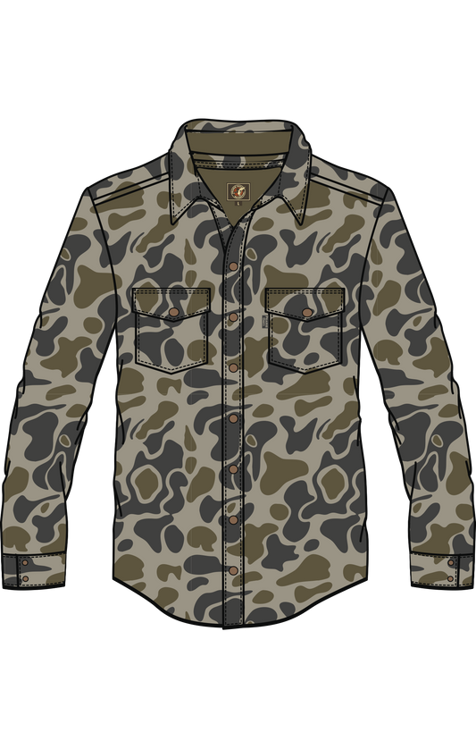 Plainsman Jac Shirt: Traditions Camo Olive