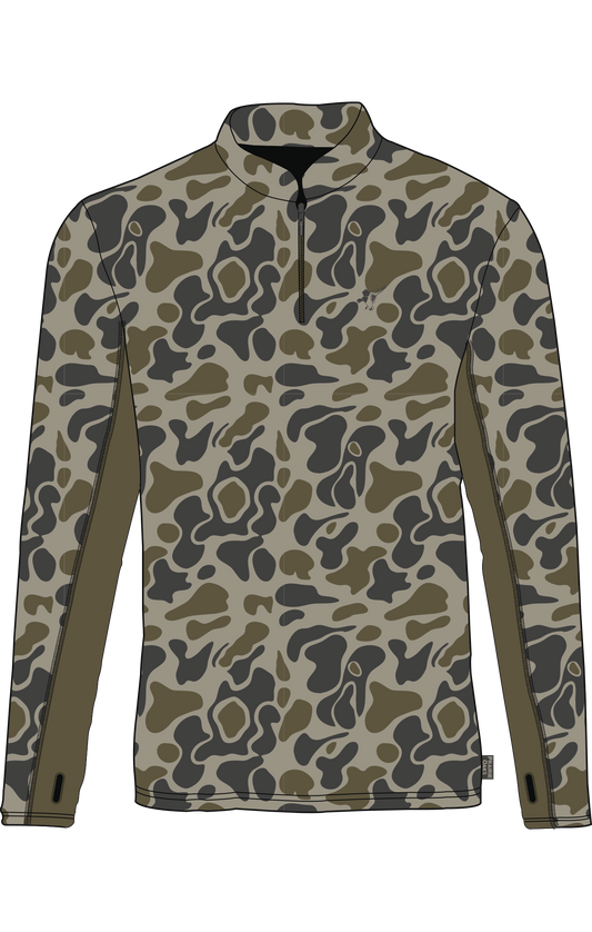 Field Fleece 1/4 Zip: Traditions Camo Olive