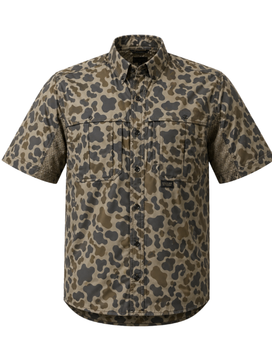 Camp Shirt: Traditions Camo Olive