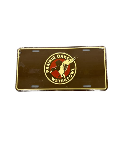 Prairie Oaks License Plate: Brown