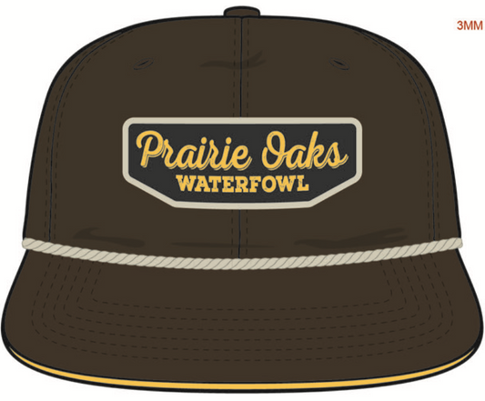 Cursive Patch Rope Hat