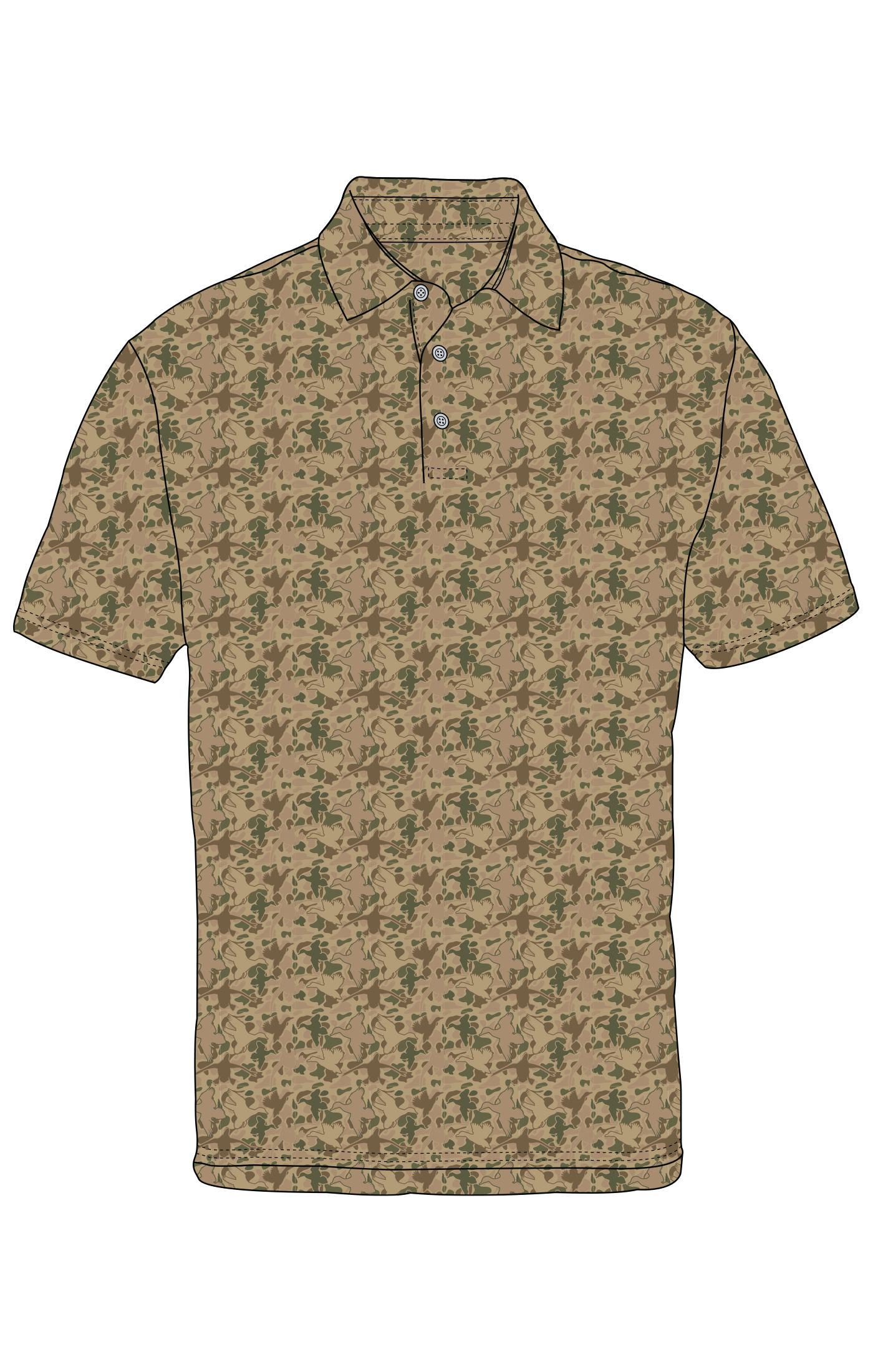 The Prairie Polo: Brown Duck Camo
