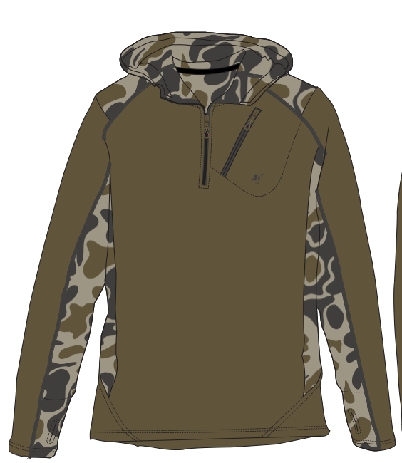 Outlaw Hoodie: Traditions Camo Olive