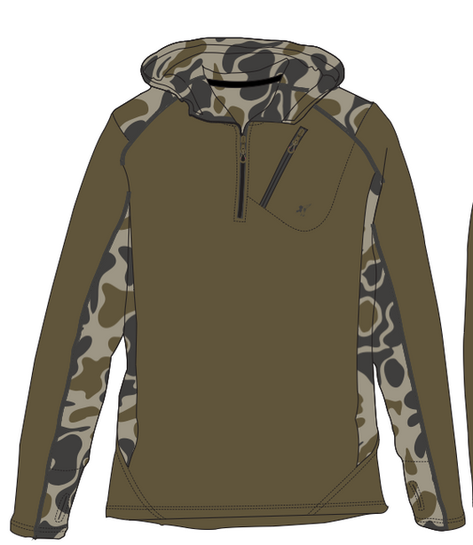 Outlaw Hoodie: Traditions Camo Olive